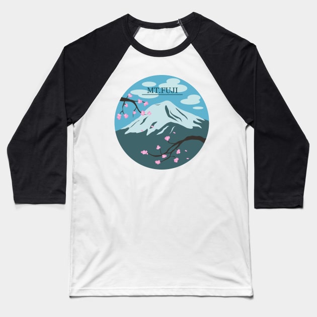 Mt. Fuji Baseball T-Shirt by SakuraDragon